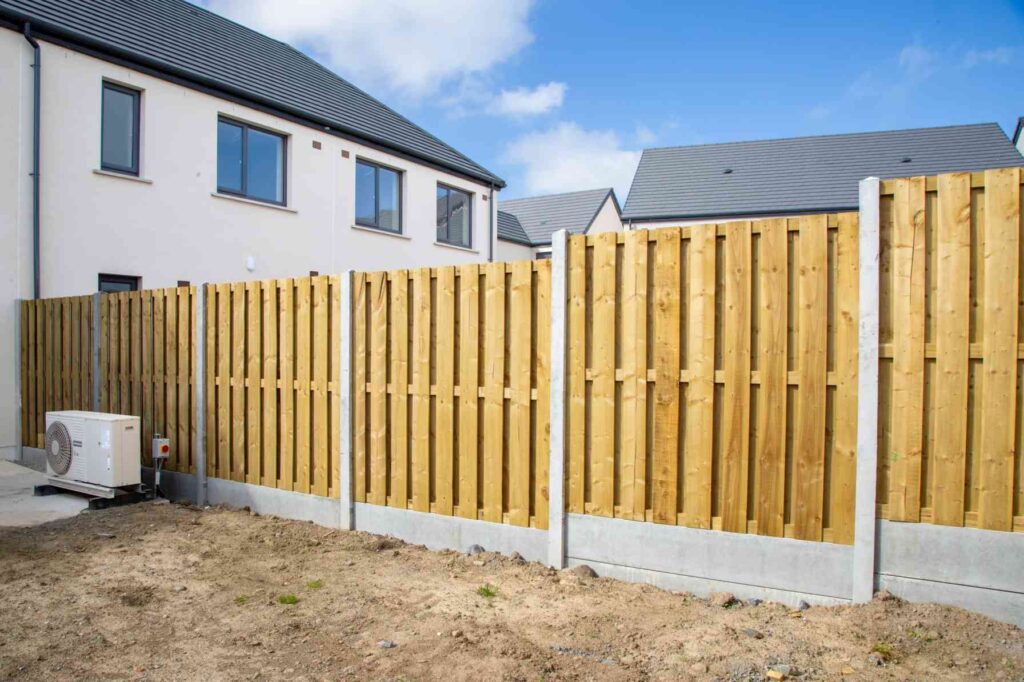 Affordable wooden fence installation at a Dublin home