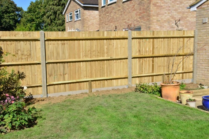 Wooden fence installation in a Dublin garden