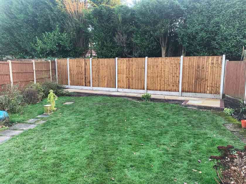 Wooden fence installation in Dublin garden