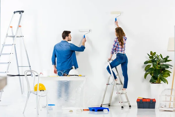 Professional painters working on a home in Dublin